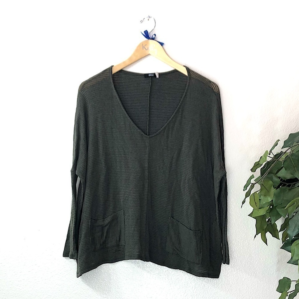BDG Green/Grey Pocket Front Shirt